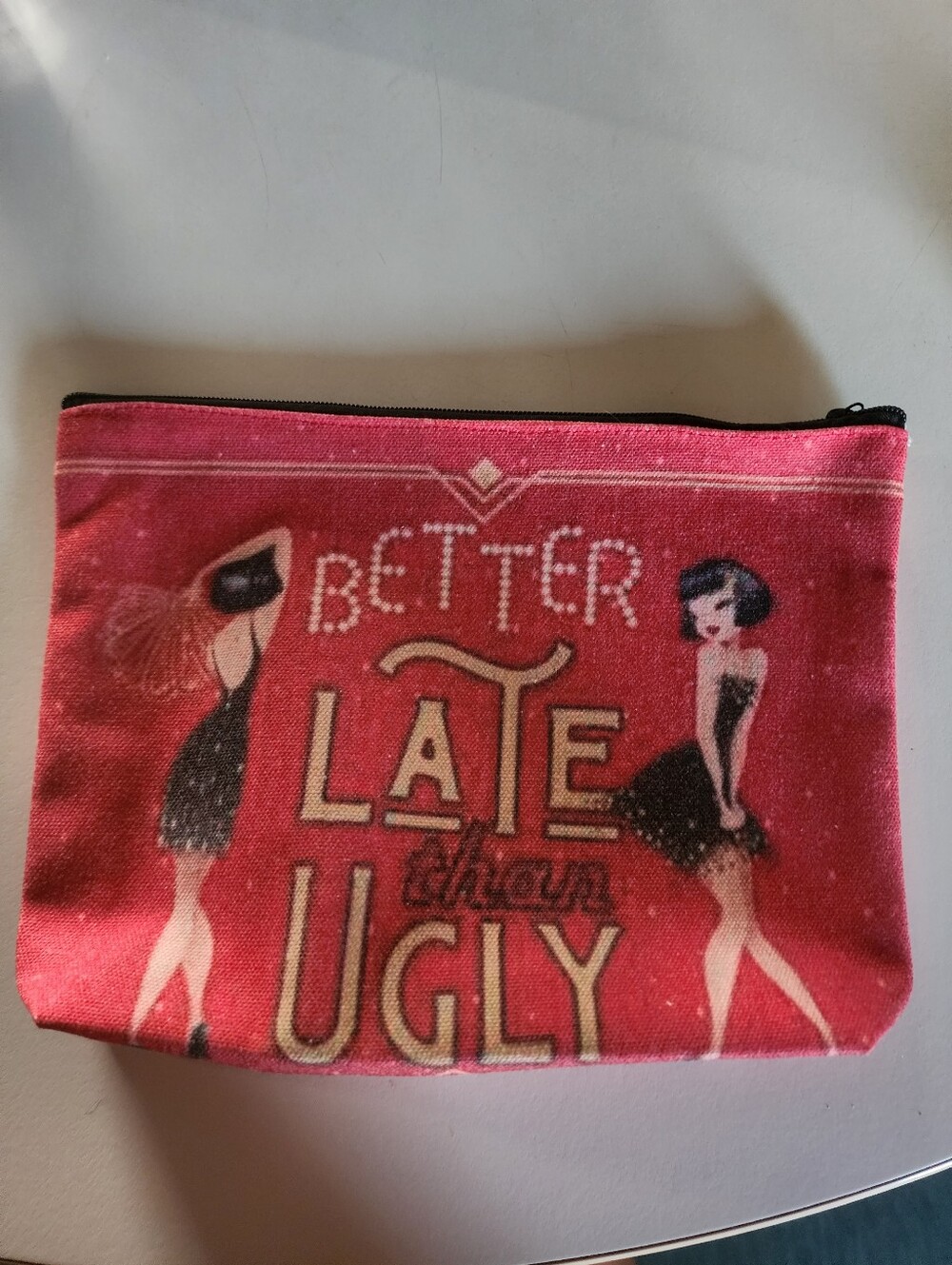 Canvas Cosmetic Pouch in Bright Pink - Stylish Statement Bag